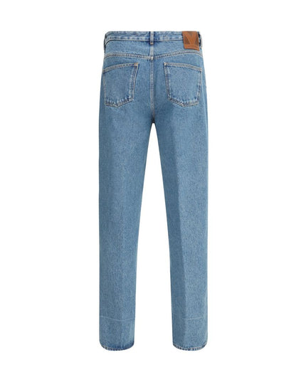Valentino Blue Cotton Straight-Leg Jeans