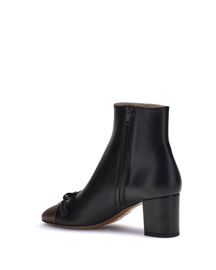 Valentino Garavani Black Goatskin Ankle Boots