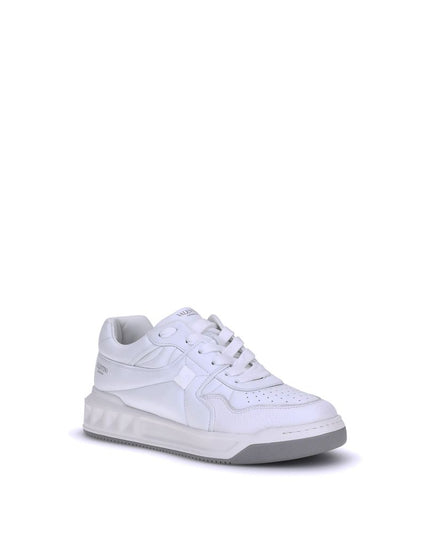 Valentino Garavani White Calf Leather Bos Taurus Low Top Sneakers