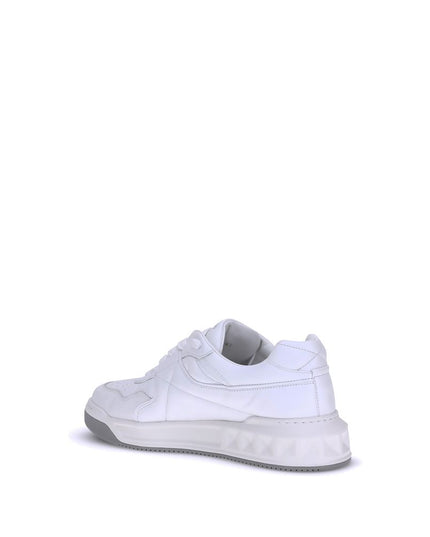 Valentino Garavani White Calf Leather Bos Taurus Low Top Sneakers