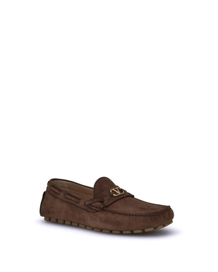 Valentino Garavani Brown Rubber Slip-On Loafers