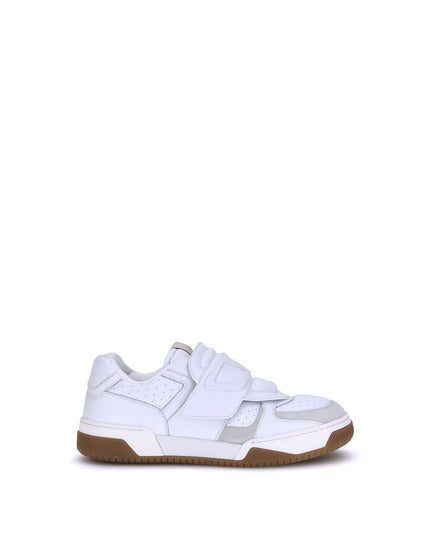 Valentino Garavani White Calf Leather Bos Taurus Athletic Sneakers