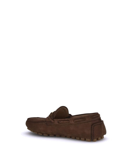 Valentino Garavani Brown Rubber Slip-On Loafers