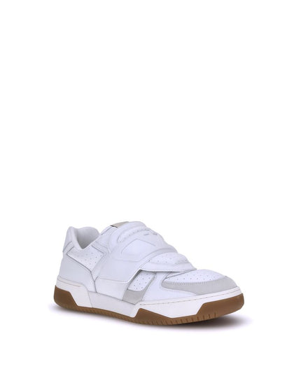 Valentino Garavani White Calf Leather Bos Taurus Athletic Sneakers