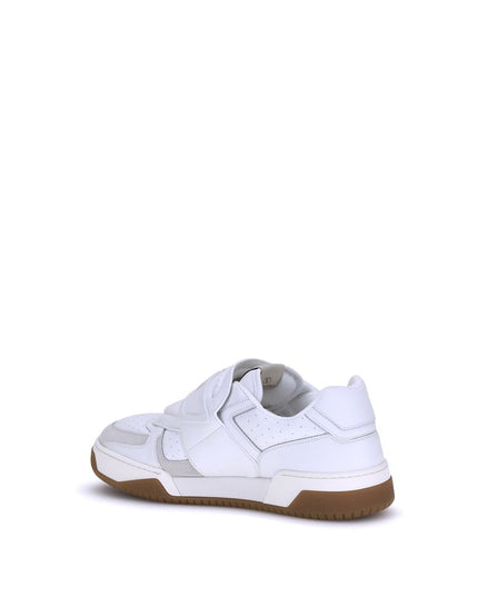 Valentino Garavani White Calf Leather Bos Taurus Athletic Sneakers