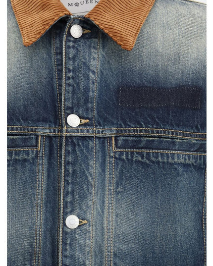 Alexander McQueen Blue Cotton Denim Jacket
