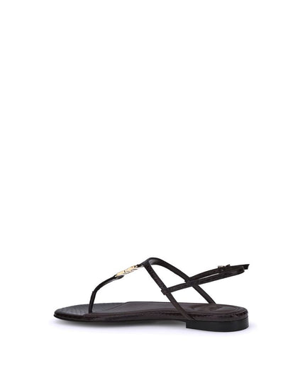 Fendi Purple Calf Leather Bos Taurus Flat Sandals