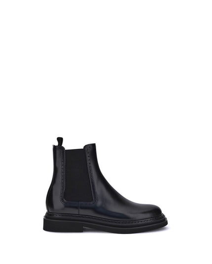 Dolce & Gabbana Black Calf Leather Bos Taurus Chelsea Boots