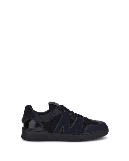 Moschino Black Calf Leather Bos Taurus Athletic Sneakers