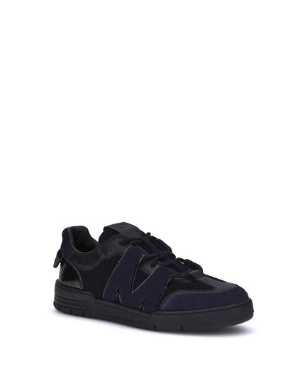 Moschino Black Calf Leather Bos Taurus Athletic Sneakers