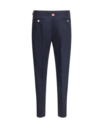 Thom Browne Blue Wool Casual Pants