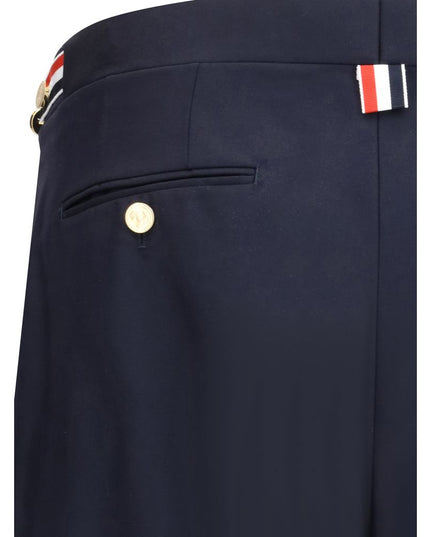 Thom Browne Blue Wool Casual Pants