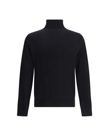 Dsquared² Black Fleece Wool Turtleneck
