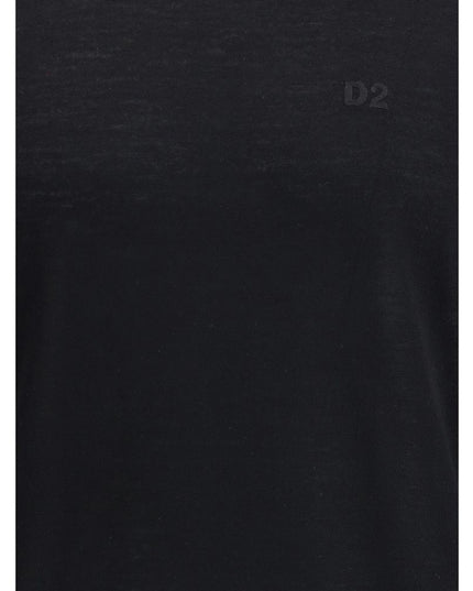 Dsquared² Black Fleece Wool Turtleneck