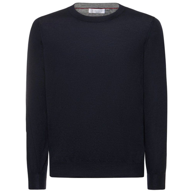 Brunello Cucinelli Blue Cashmere Men Sweater