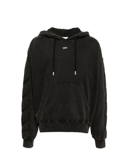 Off-White Black Cotton Sweatshirt