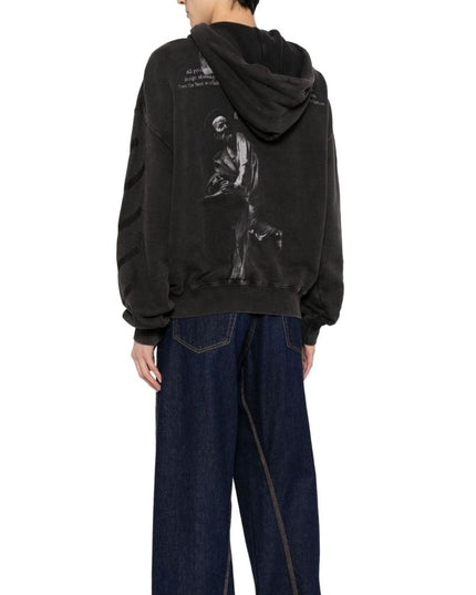 Off-White Black Cotton Sweatshirt