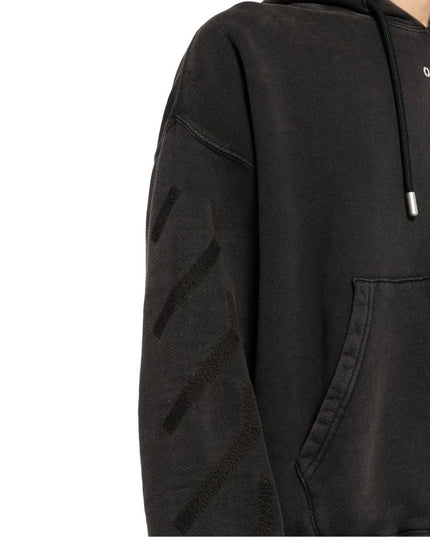 Off-White Black Cotton Sweatshirt