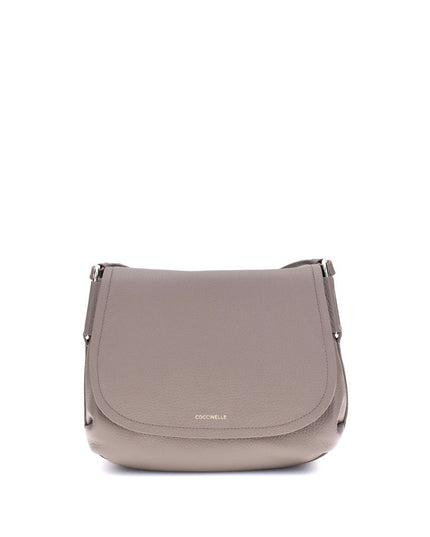 Coccinelle Beige Calf Leather Bos Taurus Shoulder Bag