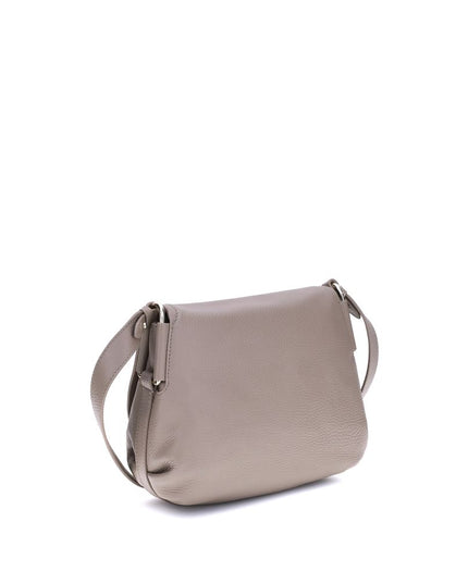 Coccinelle Beige Calf Leather Bos Taurus Shoulder Bag
