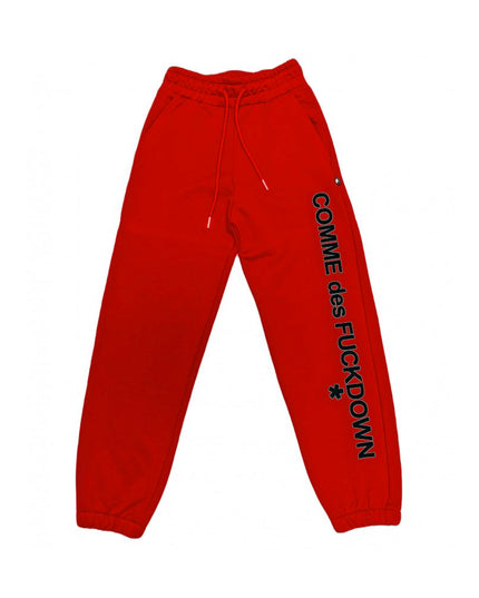 Comme Des Fuckdown Red Cotton Women Sweatpant