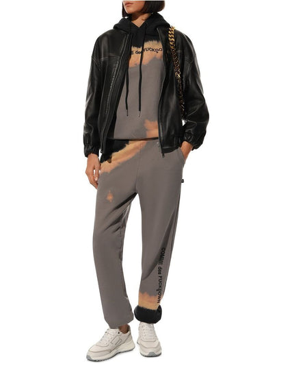 Comme Des Fuckdown Gray Cotton Women Track Pant