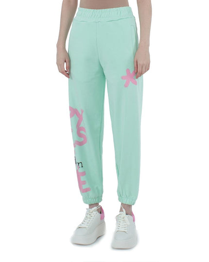 Comme Des Fuckdown Green Cotton Women Trouser