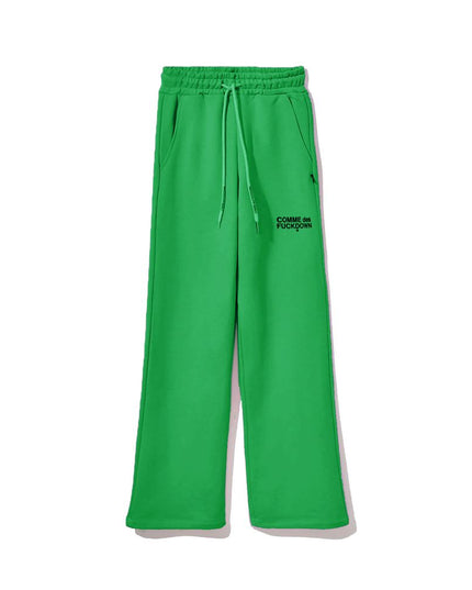 Comme Des Fuckdown Green Cotton Women Palazzo Pants