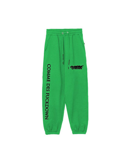 Comme Des Fuckdown Green Cotton Women Sweatpant