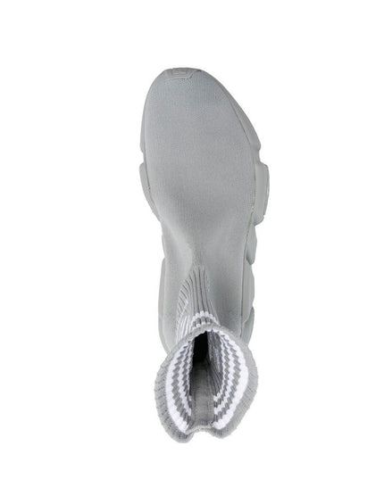 BALENCIAGA X ADIDAS Gray Nylon Athletic Sneakers