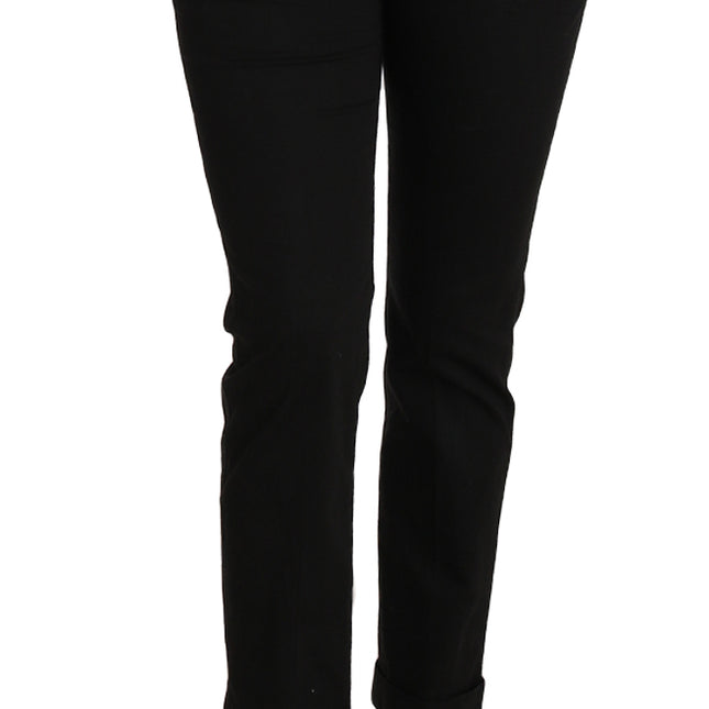 Dolce & Gabbana Black Dress Cropped Straight Straight Pants