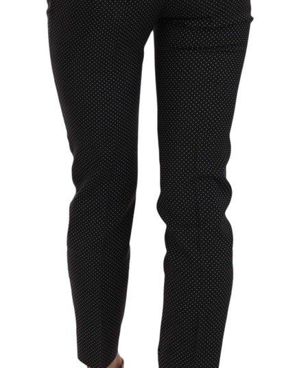 Dolce & Gabbana Polka Dot Slim Capri Trousers Tapered Pants