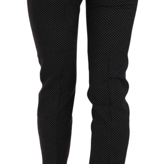 Dolce & Gabbana Polka Dot Slim Capri Trousers Tapered Pants