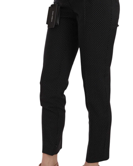 Dolce & Gabbana Polka Dot Slim Capri Trousers Tapered Pants