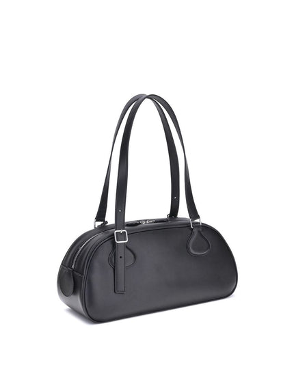 Courrèges Black Calf Leather Bos Taurus Shoulder Bag