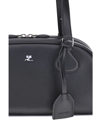 Courrèges Black Calf Leather Bos Taurus Shoulder Bag