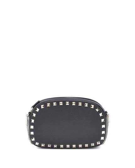 Valentino Garavani Black Calf Leather Bos Taurus Shoulder Bag