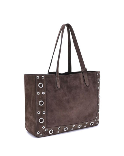 Valentino Garavani Brown Calf Leather Bos Taurus Shoulder Bag