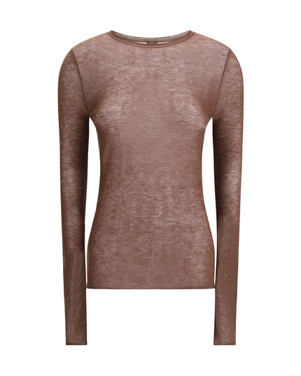 PINKO Brown Wool Sweatshirt