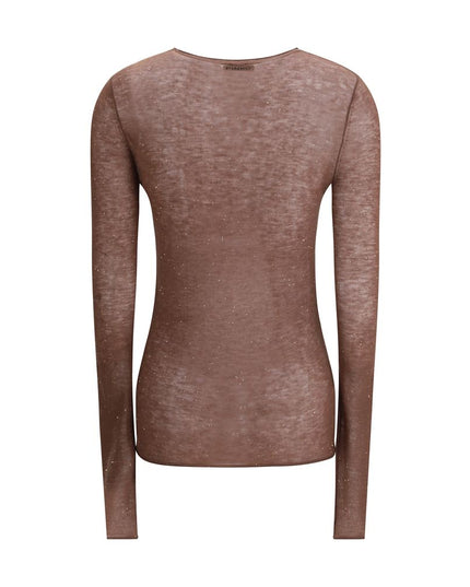 PINKO Brown Wool Sweatshirt