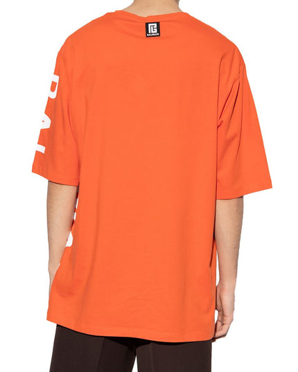 Balmain Orange Cotton T-Shirt