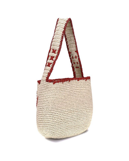 Marni Beige Raffia Shoulder Bag
