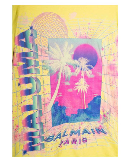 Balmain Yellow Cotton T-Shirt