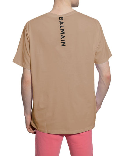 Balmain Brown Cotton T-Shirt