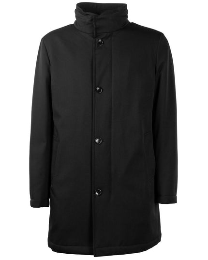 Made in Italy Black Wool Men Jacket