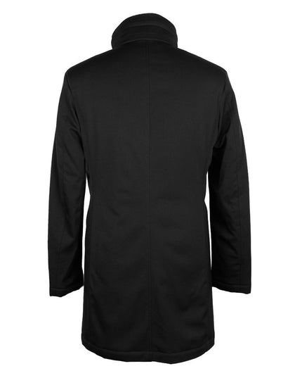 Made in Italy Black Wool Men Jacket