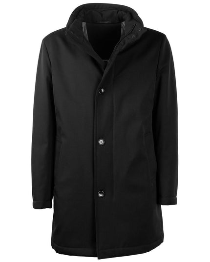 Made in Italy Black Wool Men Jacket