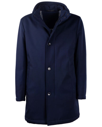 Made in Italy Blue Wool Men Jacket