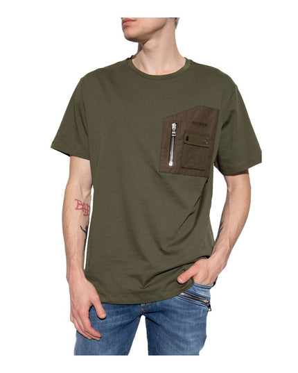 Balmain Green Cotton T-Shirt