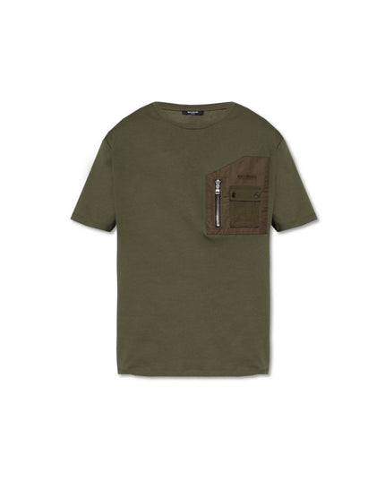 Balmain Green Cotton T-Shirt